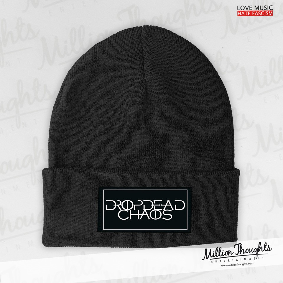 Beanie Black Patch Bandw Dropdead Chaos Official Webstore